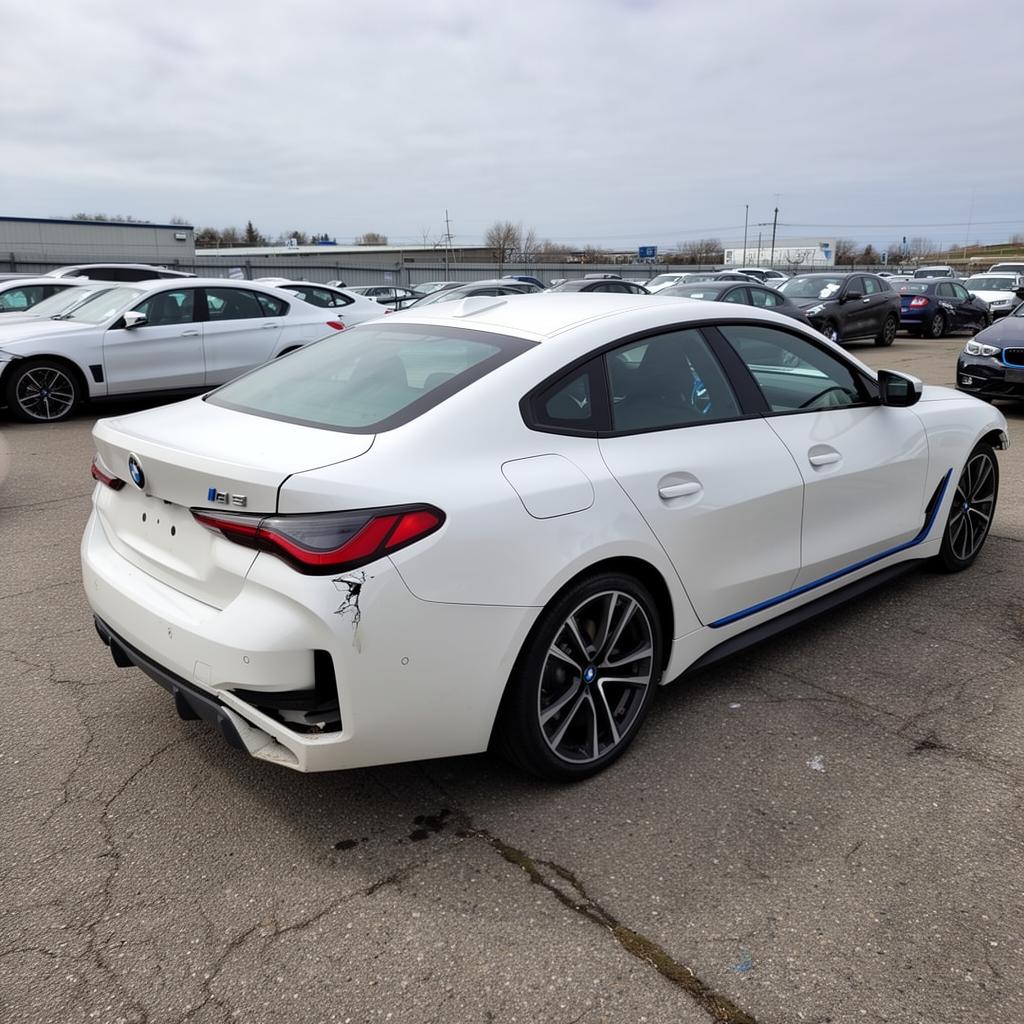 2022 BMW i4 eDrive40 with rear end damage